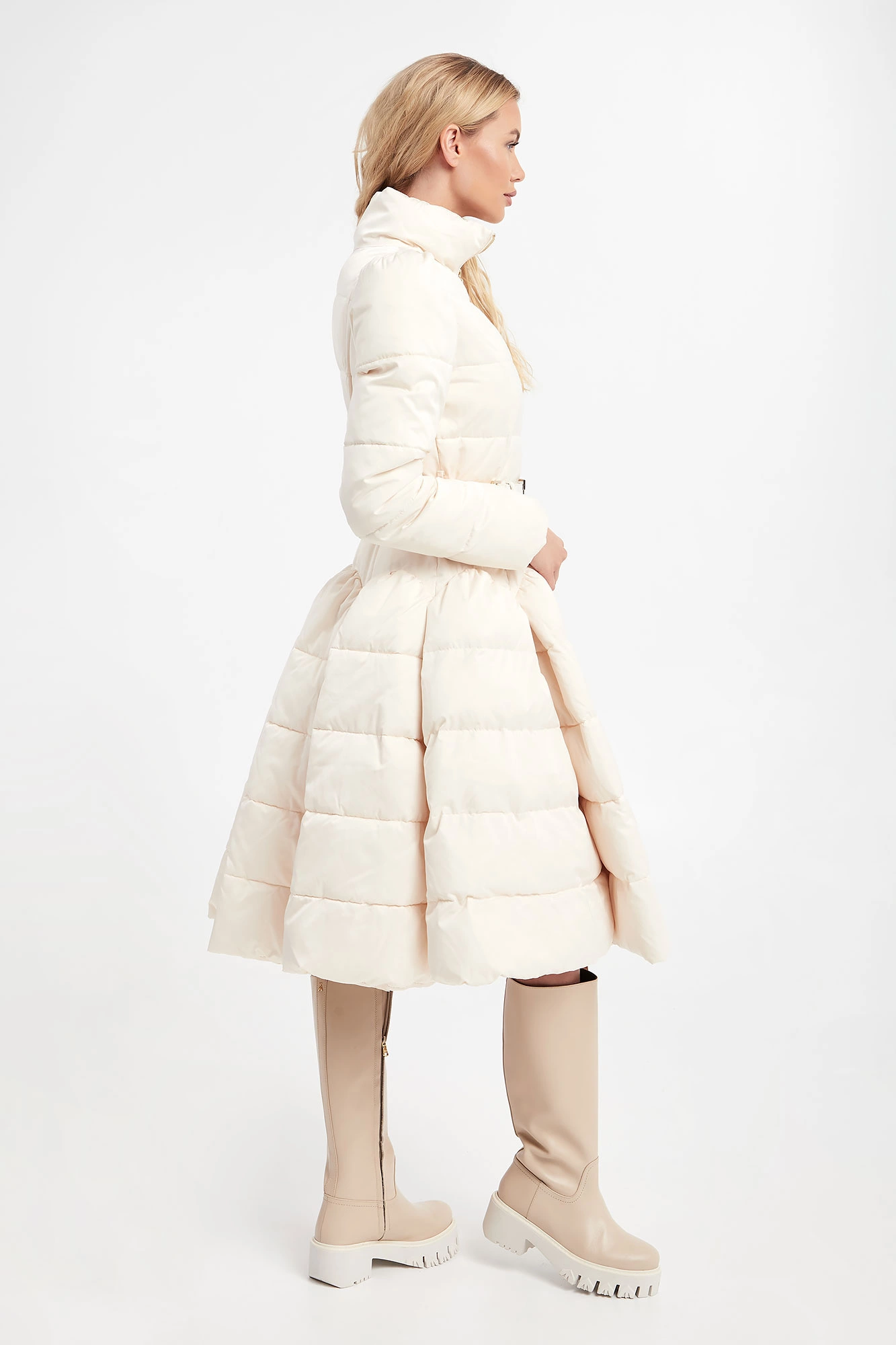 Płaszcz ELISABETTA FRANCHI Ecru Slim PI45Z26E2/193 | Sklep