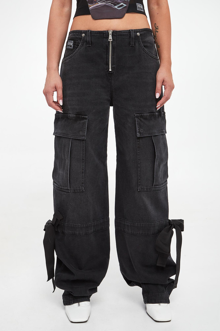 Jeansy damskie cargo VERSACE JEANS COUTURE