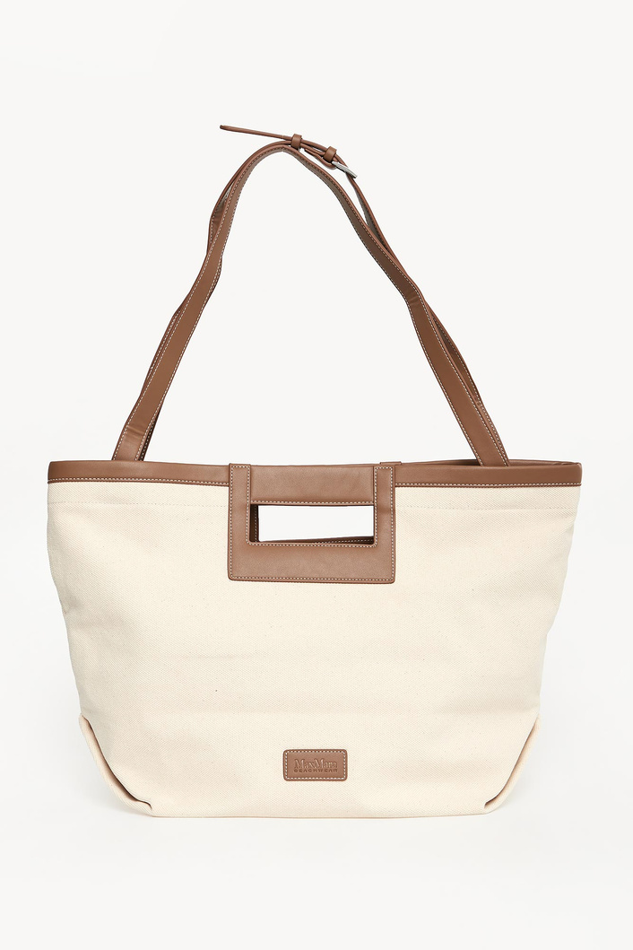 Torebka shopper Ecru MAX MARA BEACHWEAR