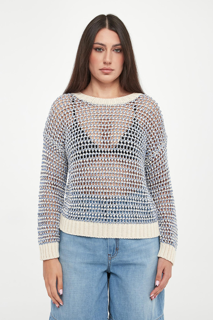Sweter damski ażurowy lniany Onirica WEEKEND MAX MARA