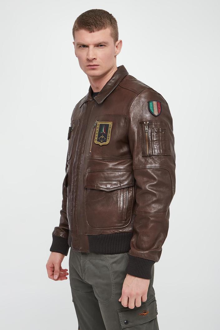 Kurtka męska skórzana AERONAUTICA MILITARE