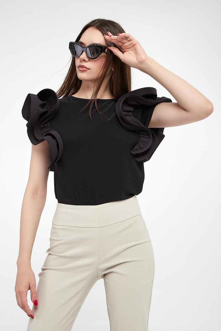 Bluzka damska z falbanami JOSEPH RIBKOFF