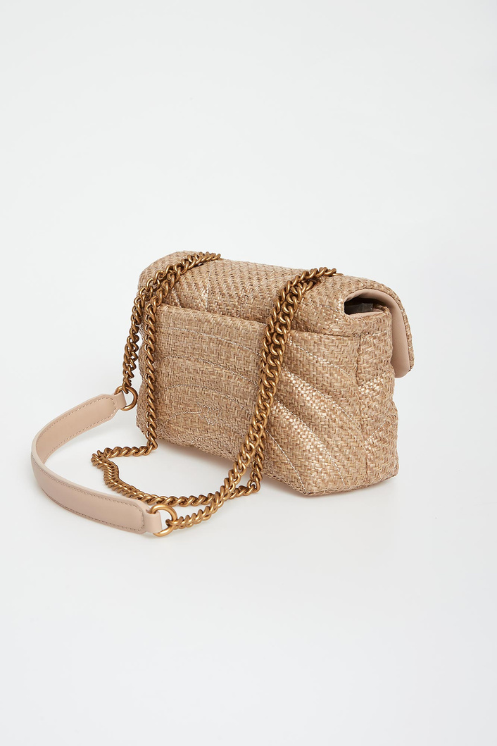 Torebka damska z rafii Love Bag Puff PINKO