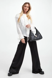 Bluzka damska z żabotem Raggio PINKO