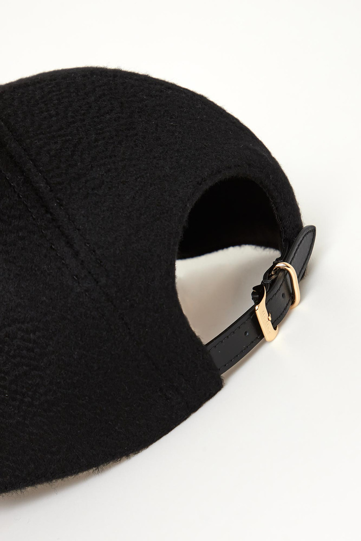 Czapka z daszkiem damska kaszmirowa Ordine MAX MARA ACCESSORI