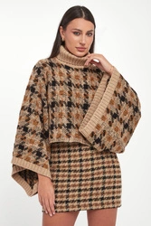 Ponczo damskie w pepitkę TWINSET