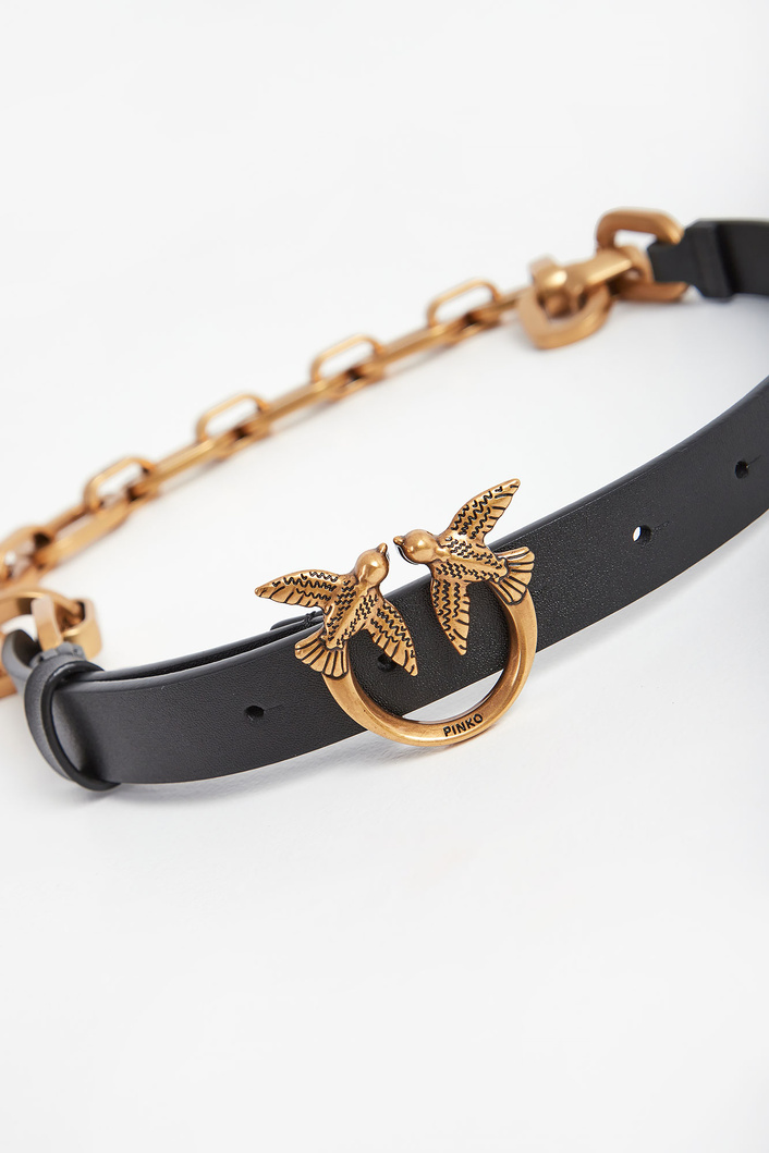 Pasek skórzany Love Day PINKO