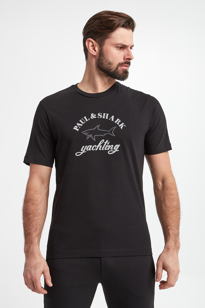T-shirt męski z logo PAUL&SHARK