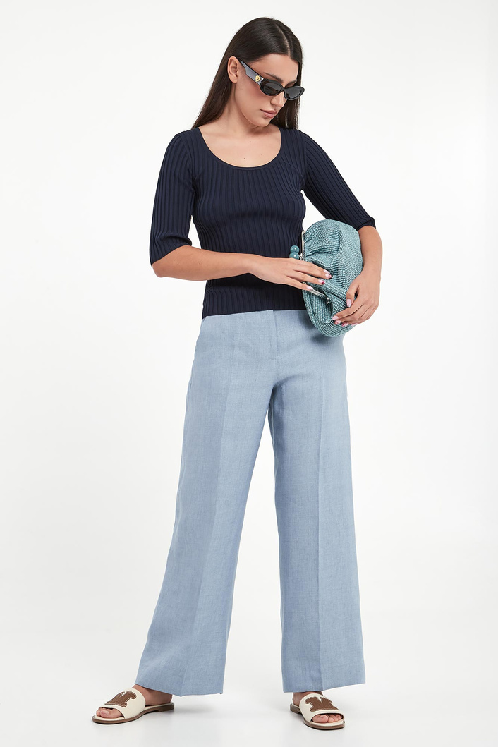 Spodnie damskie lniane Malizia WEEKEND MAX MARA