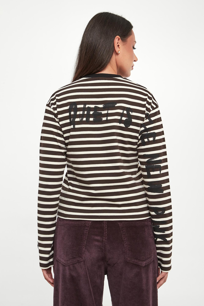 Longsleeve damski w paski Mirtilla PINKO