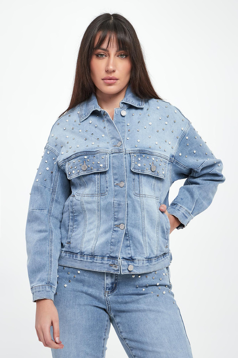 Katana damska jeansowa z dżetami JOSEPH RIBKOFF