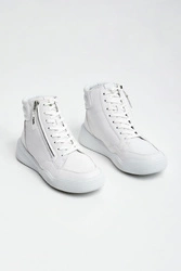 Sneakersy skórzane KARL LAGERFELD