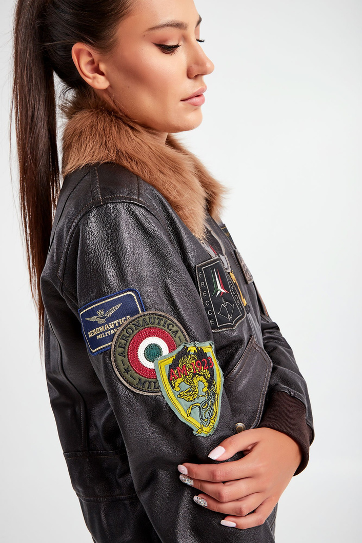 Kurtka skórzana AERONAUTICA MILITARE