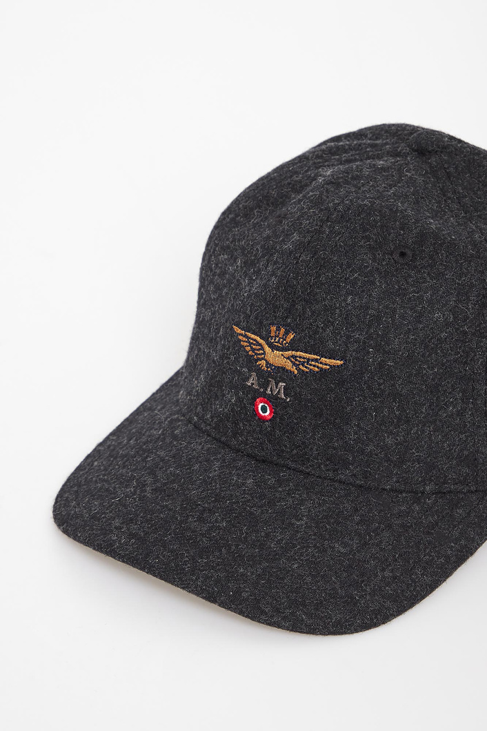 Czapka męska wełniana z daszkiem AERONAUTICA MILITARE