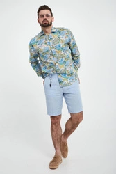 Bermudy męskie lniane PAUL&SHARK