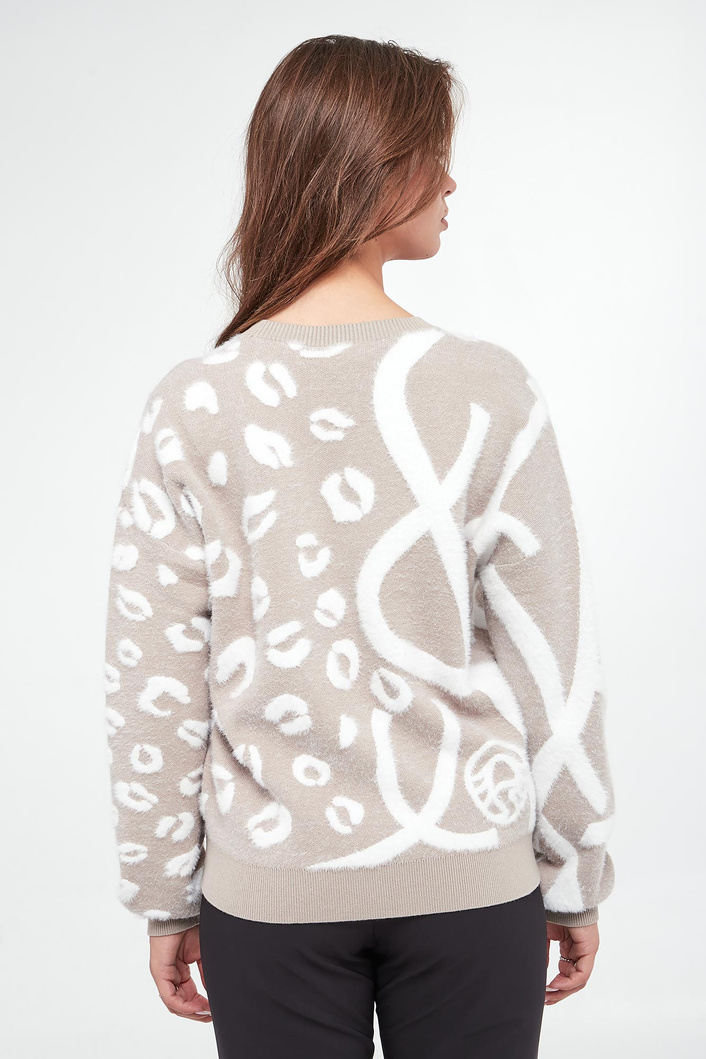 Sweter damski ze zwierzęcym wzorem SPORTALM