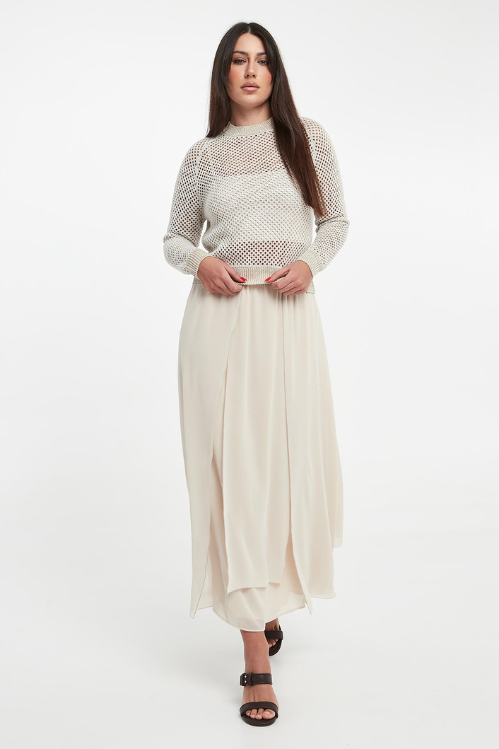 Sweter damski ażurowy z cekinami PESERICO