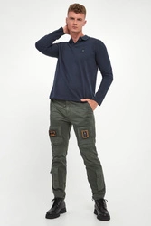  Polo męskie z długim rękawem AERONAUTICA MILITARE