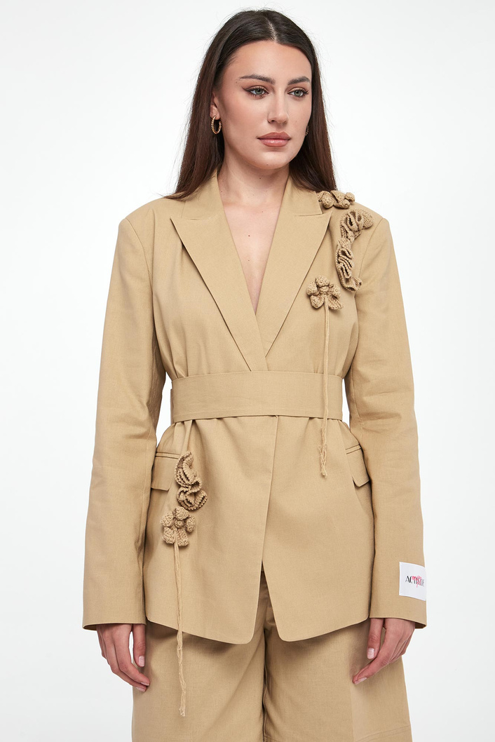 Marynarka damska z lnem TWINSET ACTITUDE