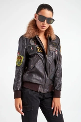 Kurtka skórzana AERONAUTICA MILITARE