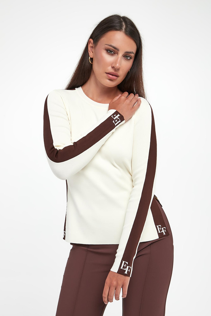 Sweter damski z logo ELISABETTA FRANCHI