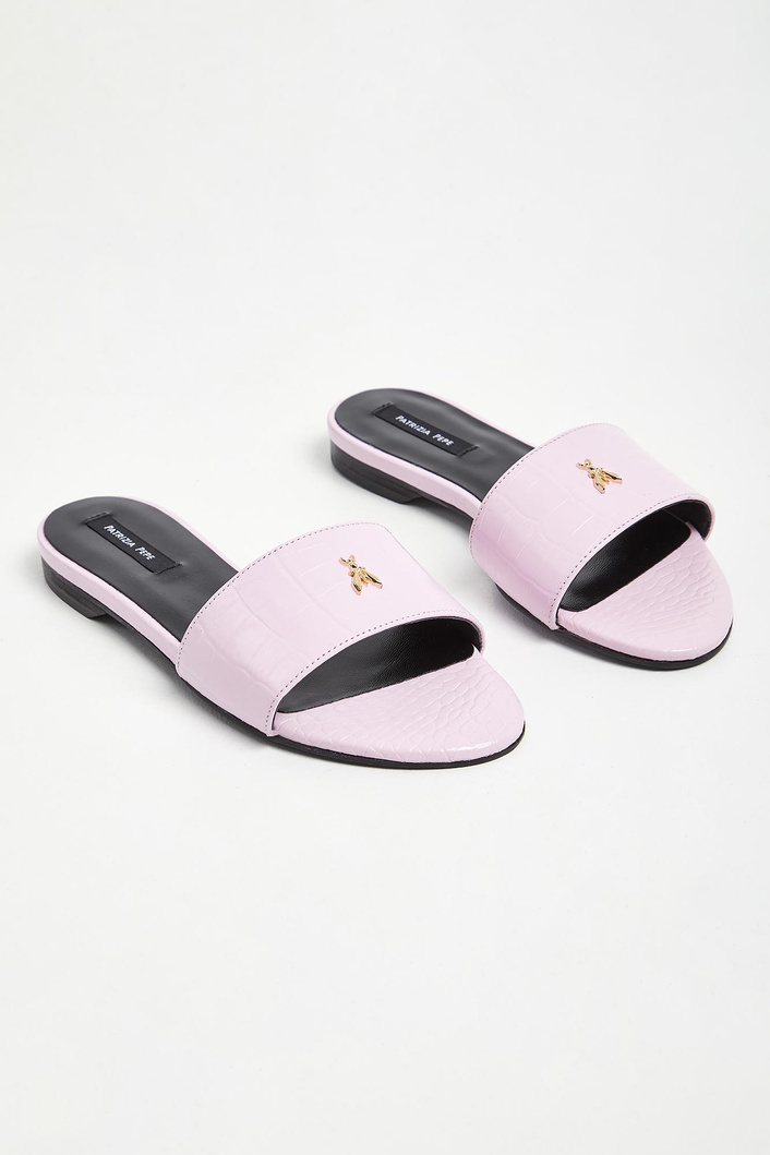 Klapki damskie skórzane PATRIZIA PEPE