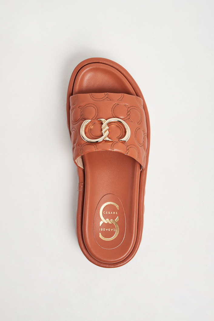 Klapki skórzane CESARE CASADEI