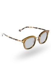 Brązowe okulary DIOR z motywem panterki