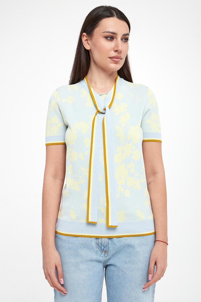 Sweter damski z wiązaniem ELISABETTA FRANCHI