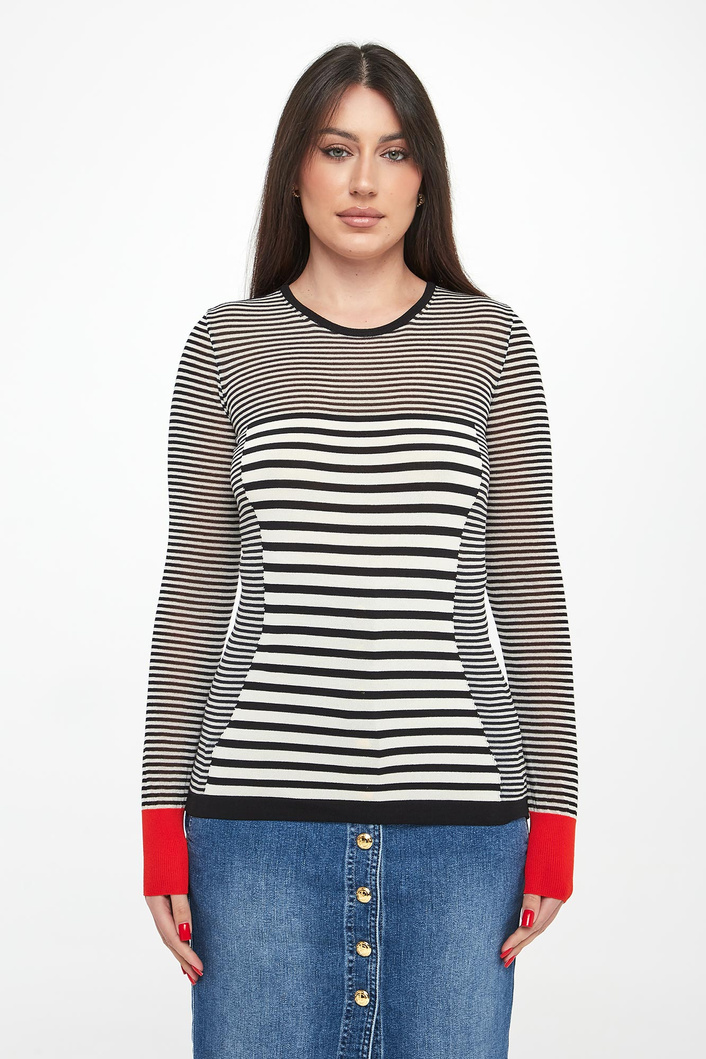 Sweter damski w paski ELISABETTA FRANCHI