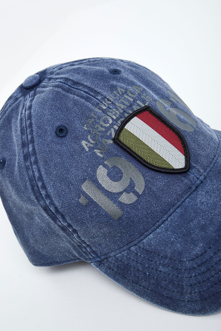Czapka z daszkiem męska jeansowa AERONAUTICA MILITARE