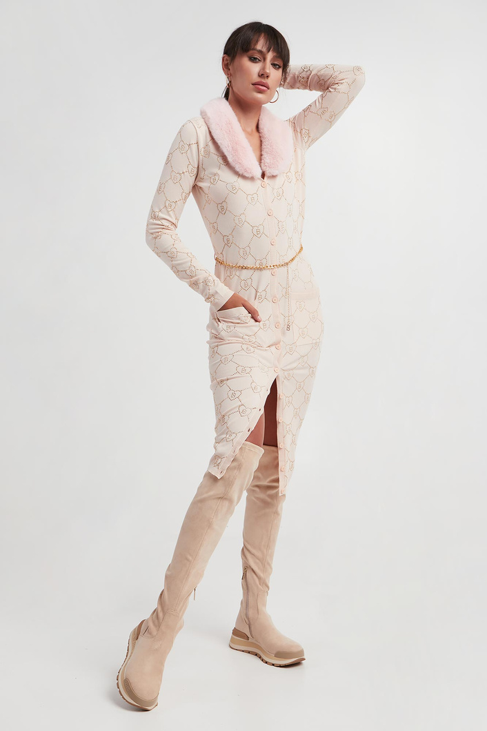 Sukienka z futerkiem BLUGIRL BLUMARINE