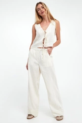 Spodnie damskie lniane Coccio MARELLA SPORT