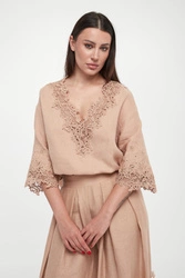 Bluzka damska lniana ERMANNO SCERVINO LIFE