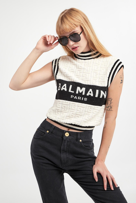 Top wełniany damski BALMAIN