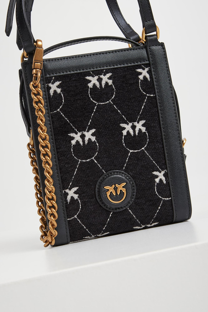 Torebka damska Box Micro Vertical Shopper Jacquard PINKO