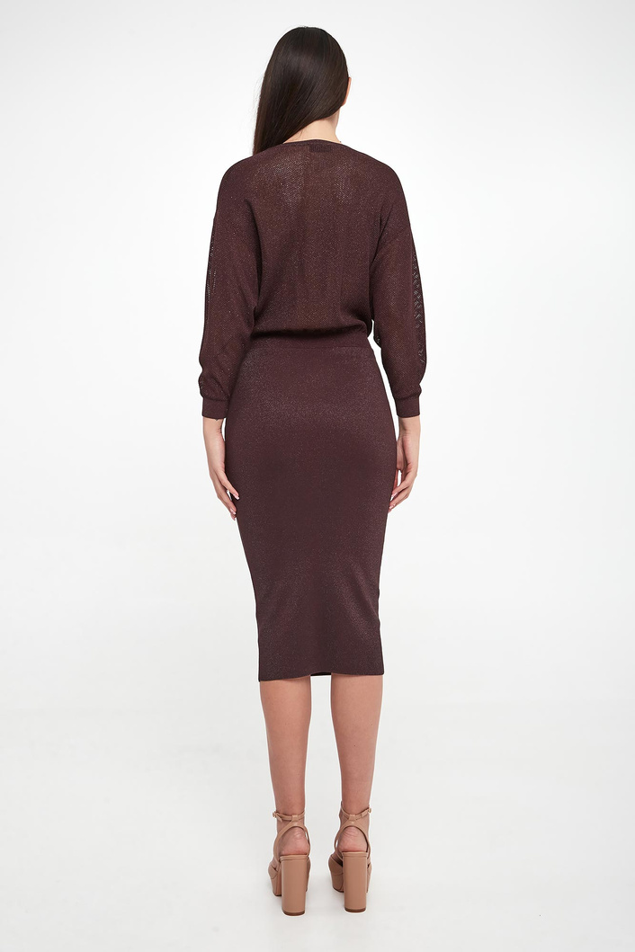 Sukienka błyszcząca midi ELISABETTA FRANCHI