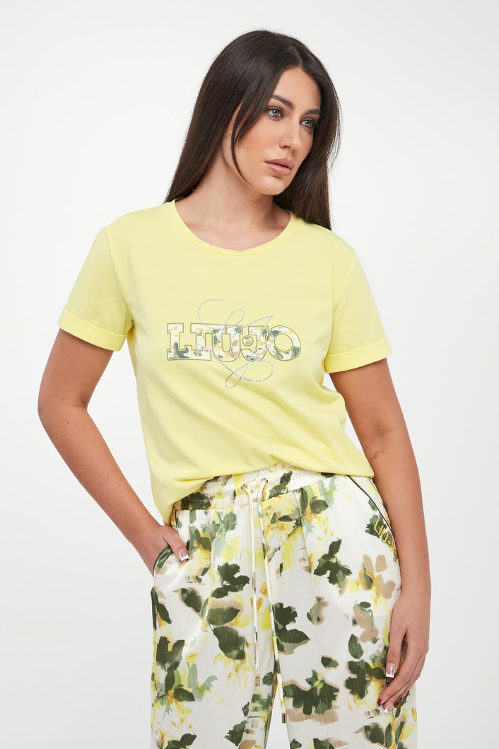 T-shirt damski z logo LIU JO