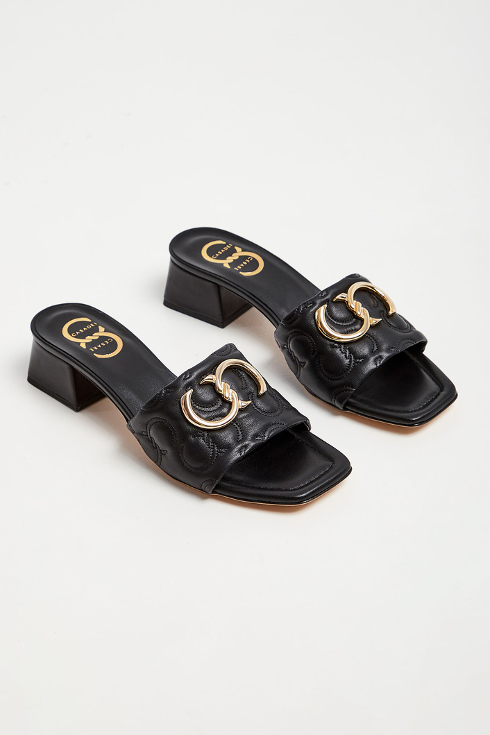 Klapki skórzane CESARE CASADEI