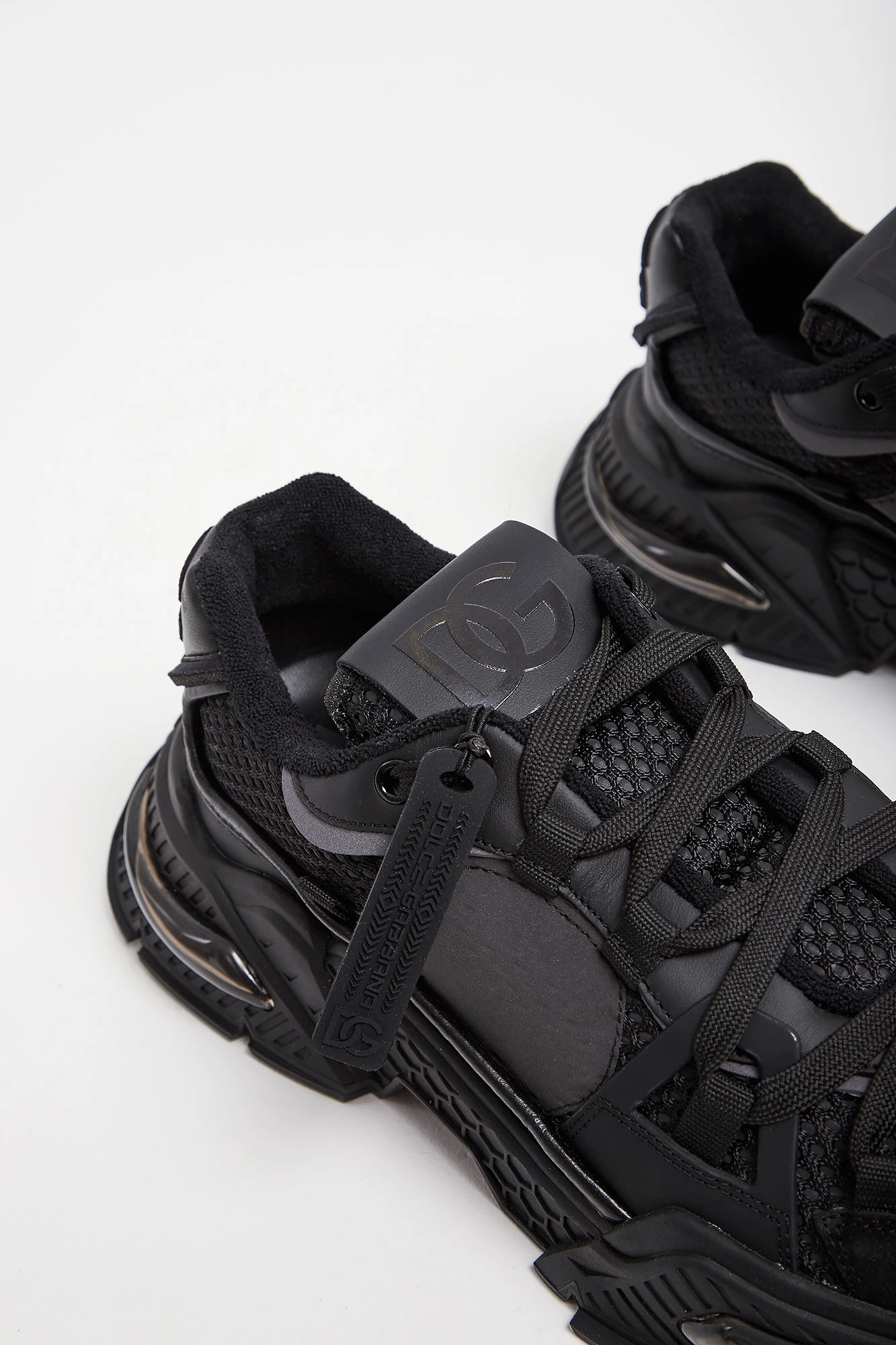 DOLCE&GABBANA スニーカー メンズ 8 ブラック DOLCE&GABBANA (ドルチェ ＆ ガッバーナ) サントロペ カーフ