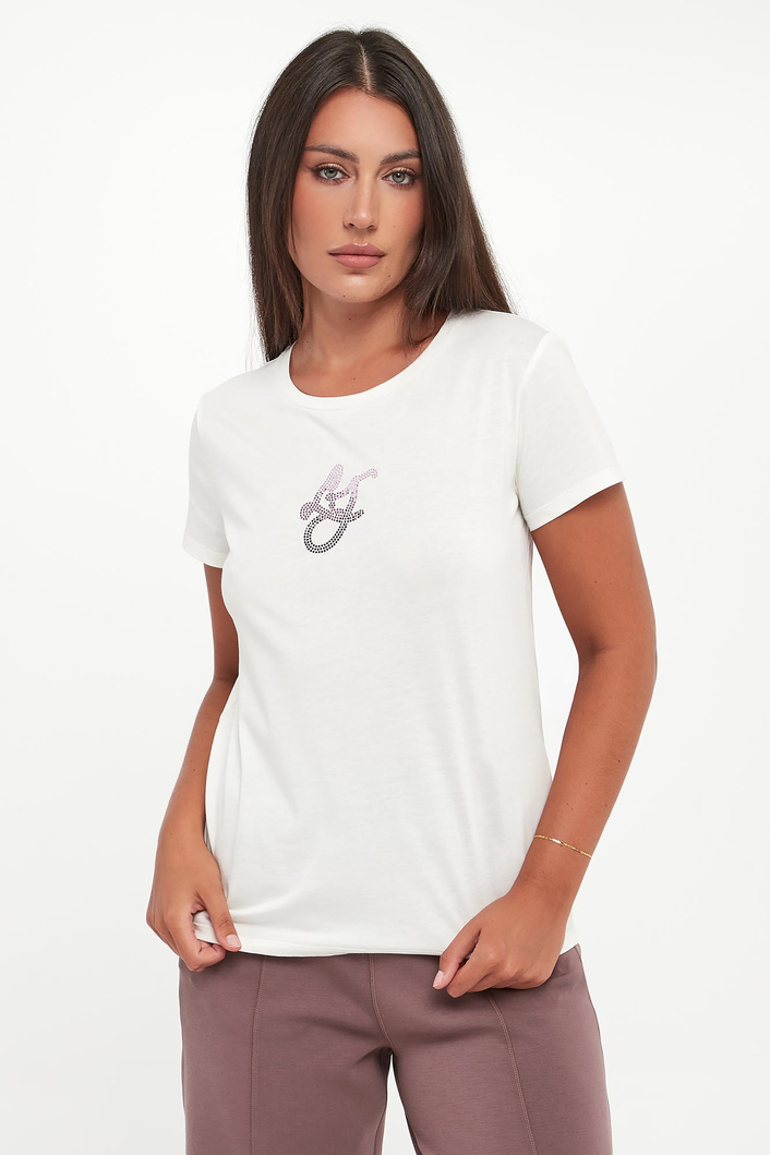 T-shirt damski z logo LIU JO