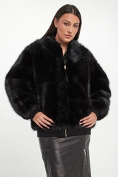 Kurtka damska z futrem dwustronna ARMANI EXCHANGE