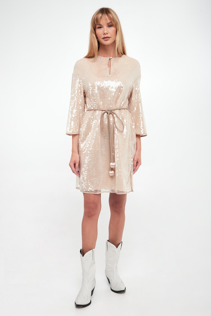 Sukienka cekinowa mini EMPORIO ARMANI