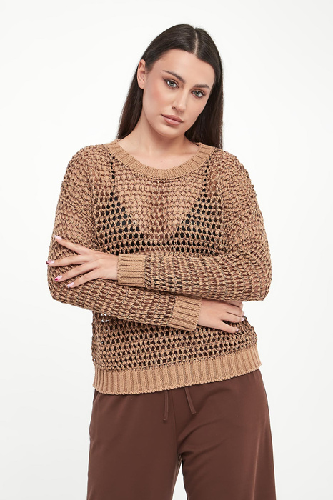 Sweter damski ażurowy lniany Onirica WEEKEND MAX MARA