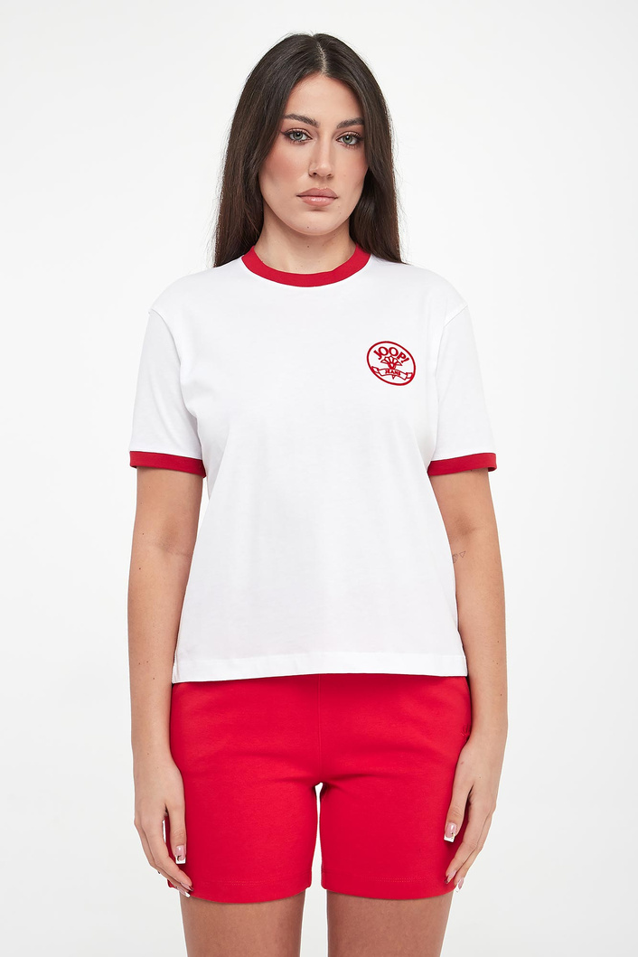 T-shirt damski z haftem Tordis JOOP! JEANS
