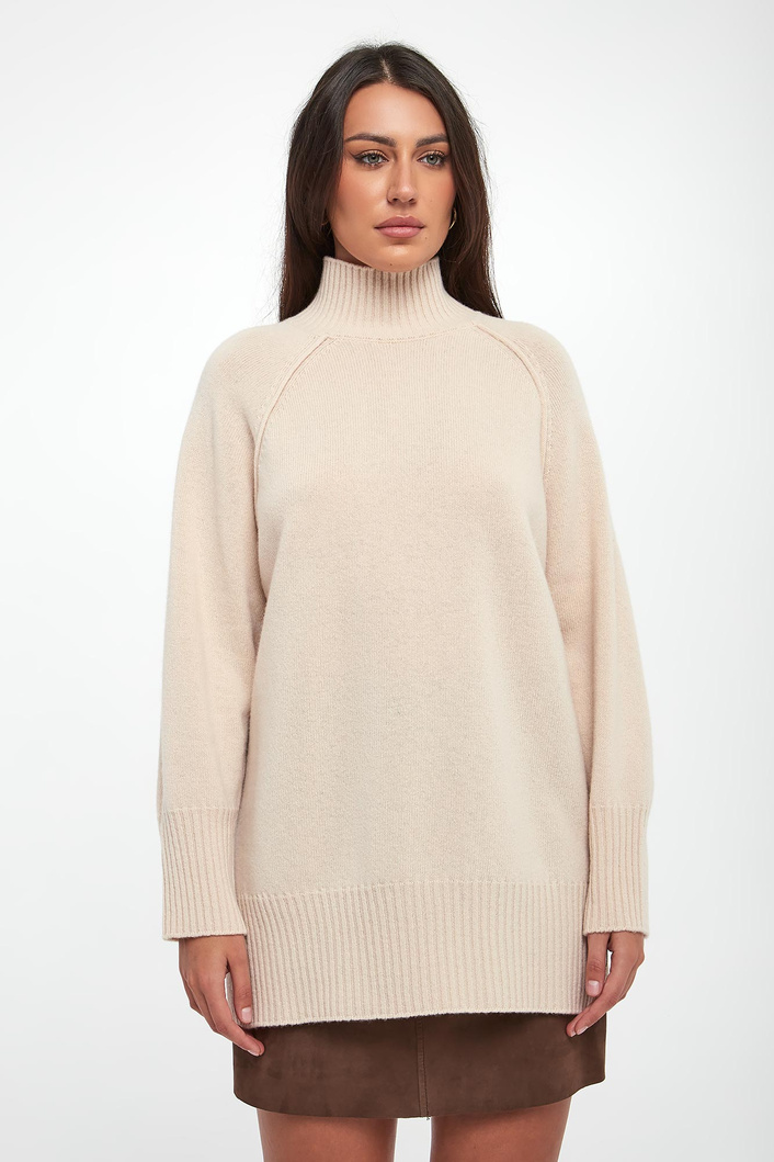 Sweter damski z wełny dziewiczej Eccelso MARELLA MONOCHROME