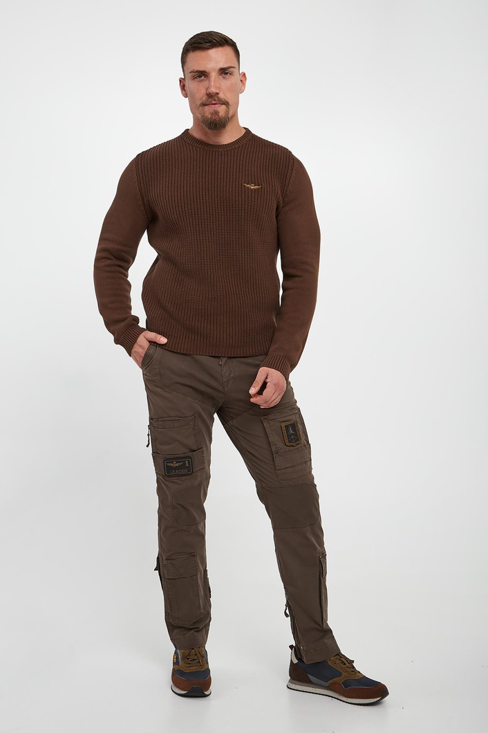 Sweter męski z logo AERONAUTICA MILITARE