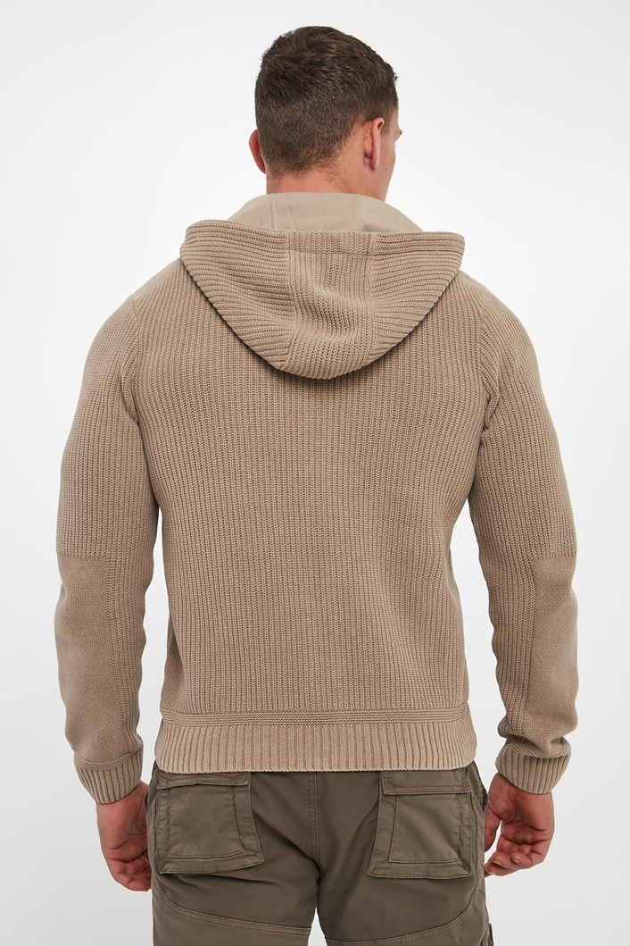 Sweter męski rozpinany z kapturem AERONAUTICA MILITARE