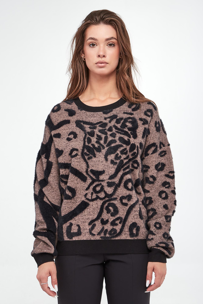 Sweter damski ze zwierzęcym wzorem SPORTALM