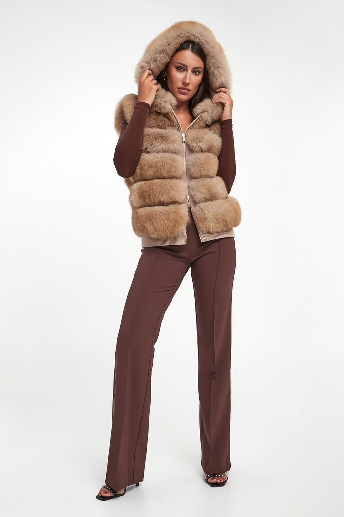 Kamizelka damska futrzana z lisa dwustronna SUPREMA